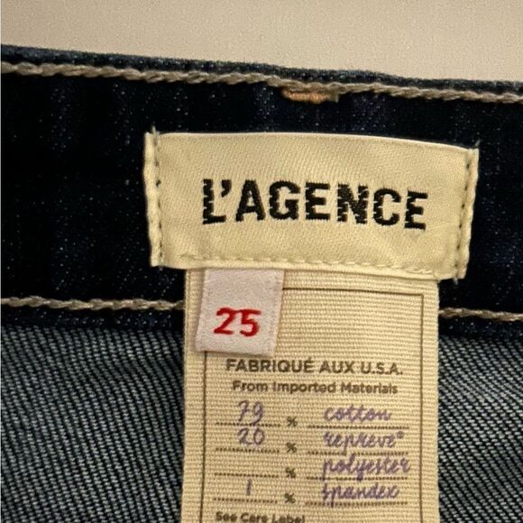 L’Agence Harrison Dark Wash Slim Straight Leg Jeans Size 25 New with Tags - Picture 7 of 9